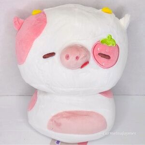 MEWAII 🍓 Strawberry Cow Bouncy Bouncy Plush NWT